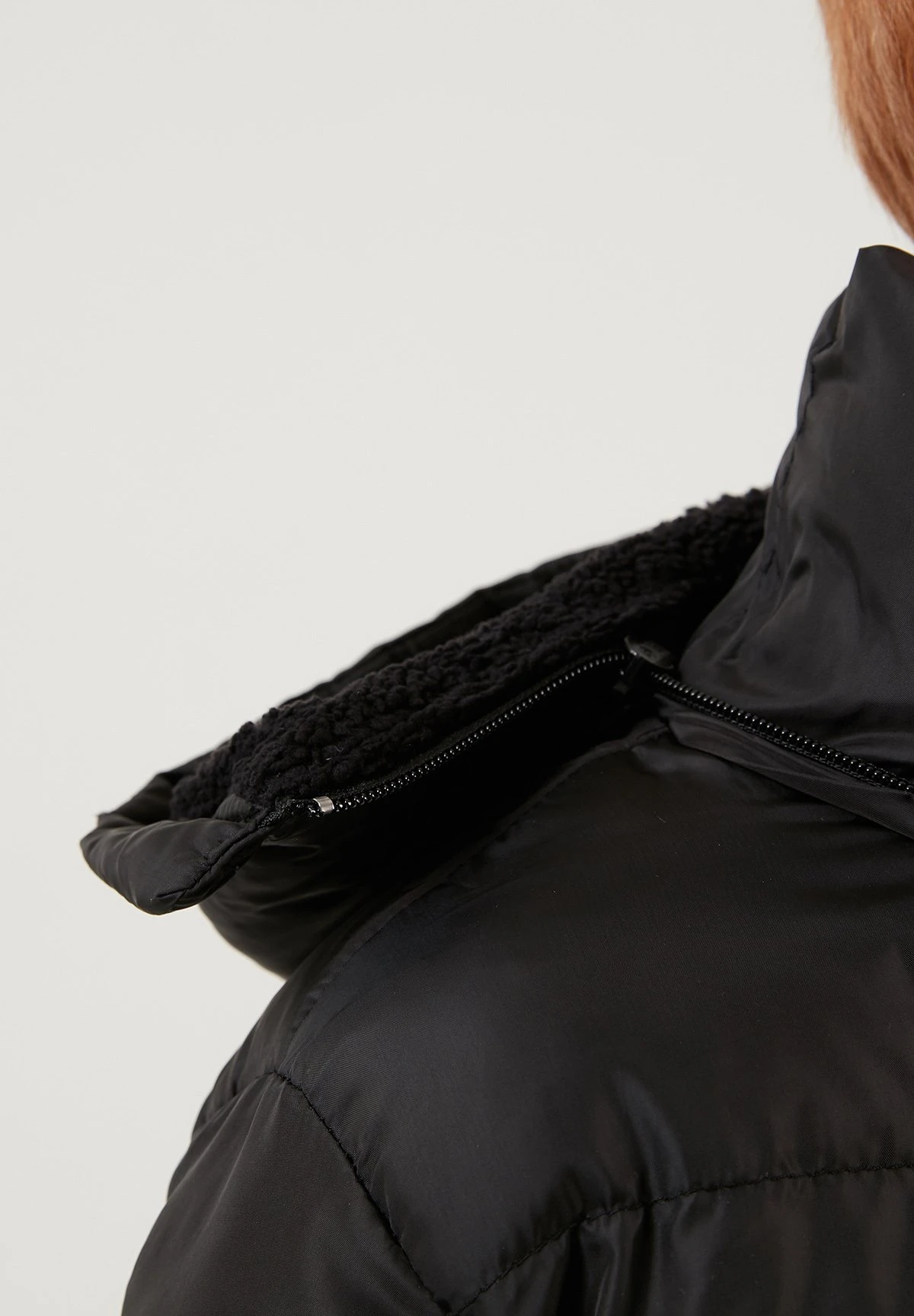 LELA Removable Hooded Inflatable - Winterjas - Black-Stone Color-Black - Afbeelding 7