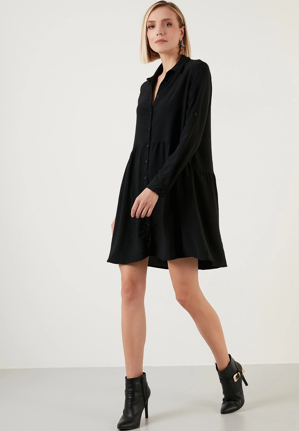 LELA Regular Fit - Blousejurk - Black - Afbeelding 7