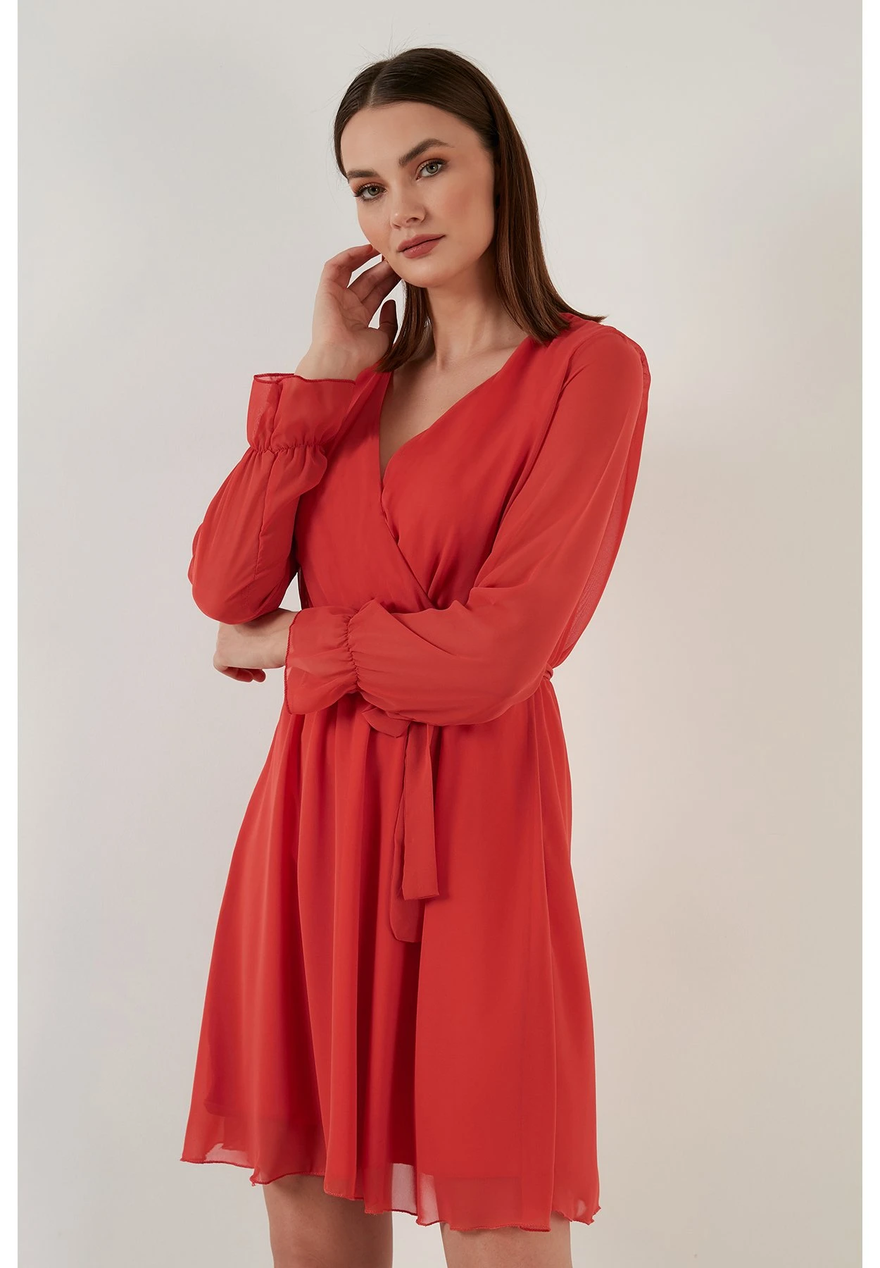 LELA Mini- Jurk - Orange - Afbeelding 3