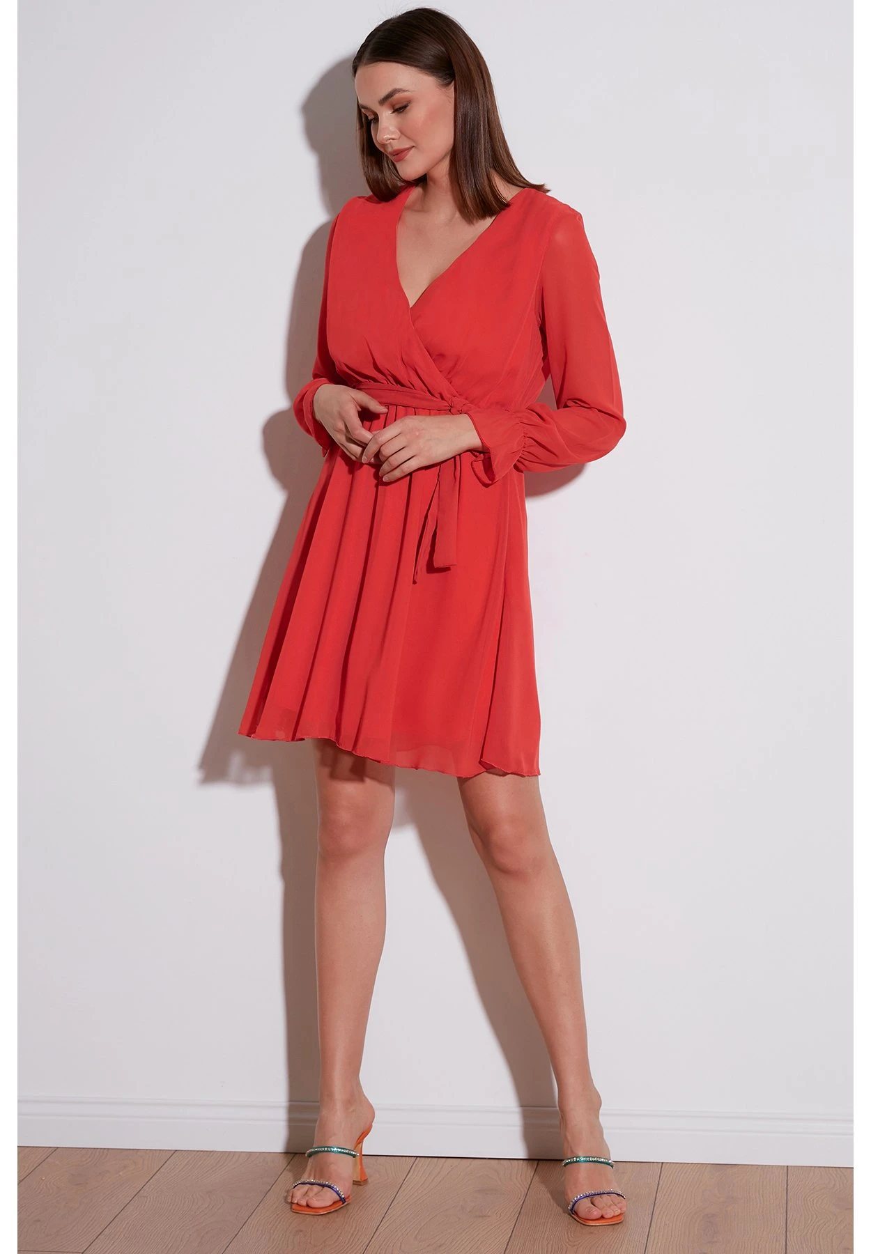 LELA Mini- Jurk - Orange - Afbeelding 4