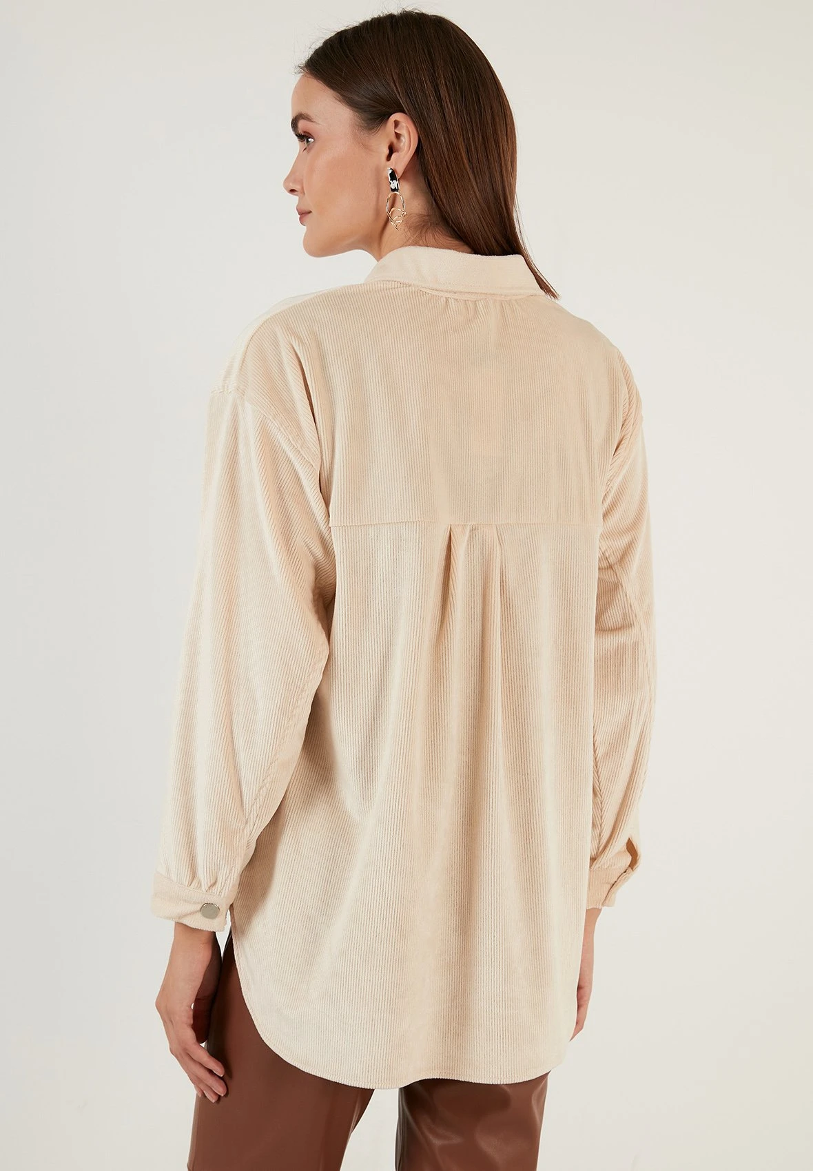 LELA Loose Fit - Overhemdblouse - Beige - Afbeelding 3