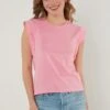 LELA Crew Neck- Top - Pink Melange