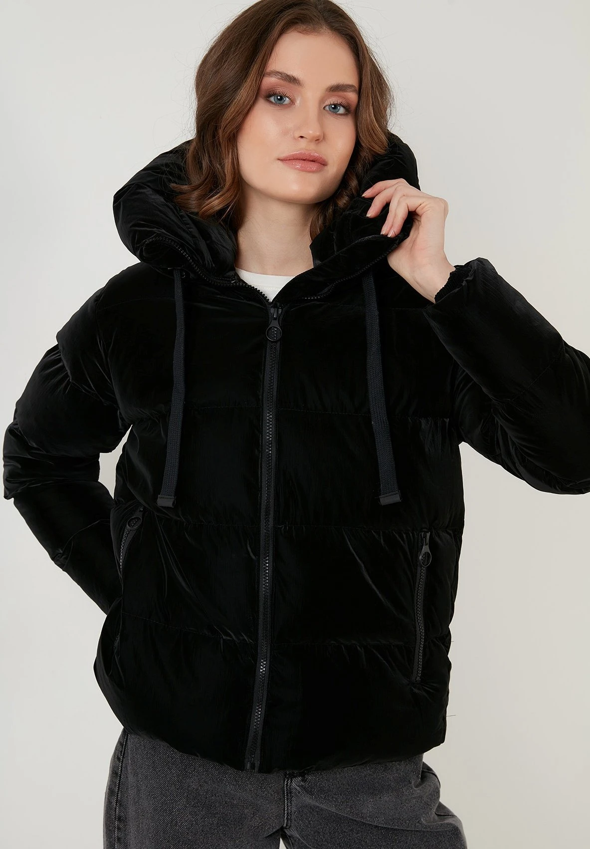 Lela Hooded Puffer Flame - Winterjas - Black - Afbeelding 5