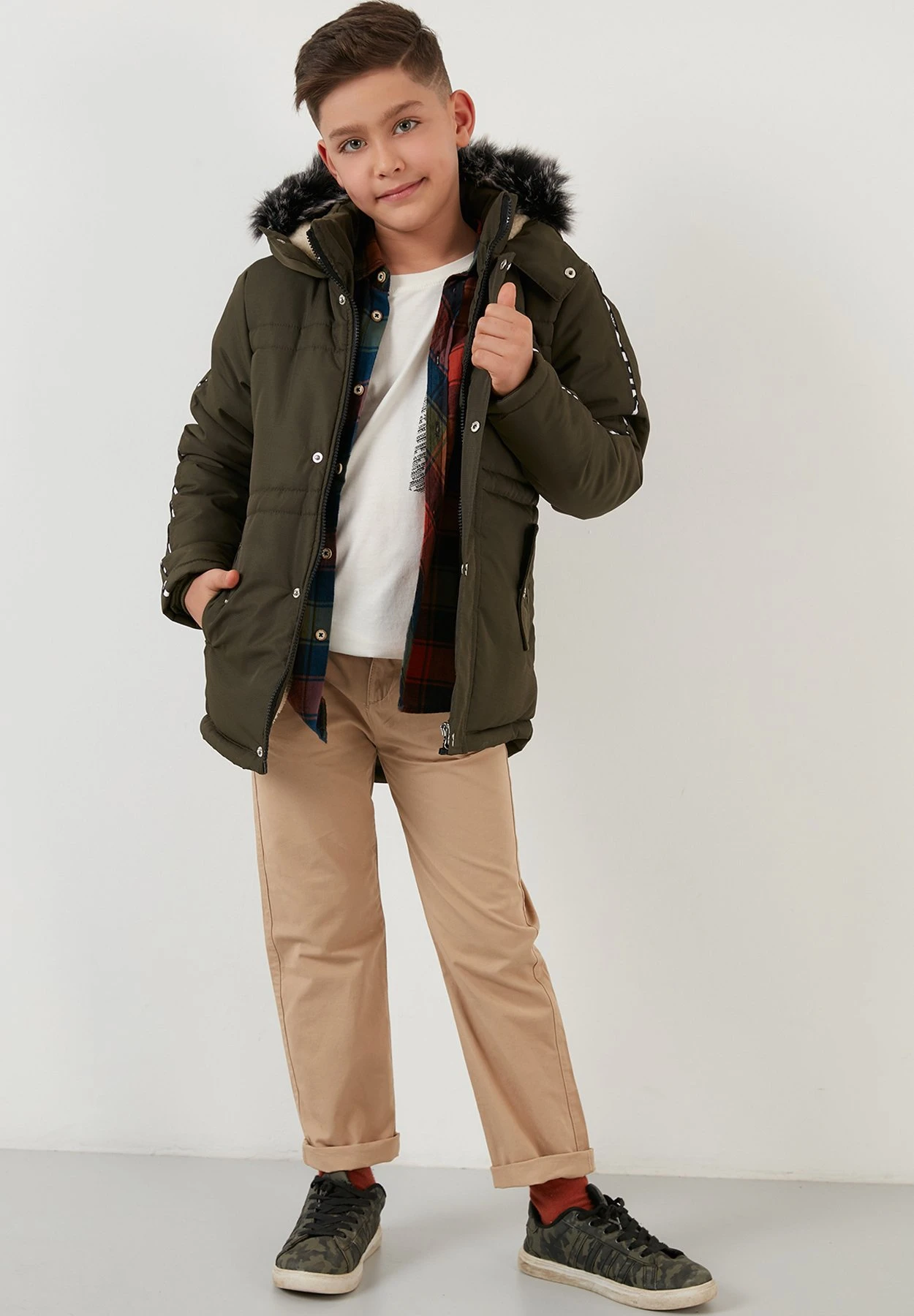LELA Regular Fit - Winterjas - Light Khaki