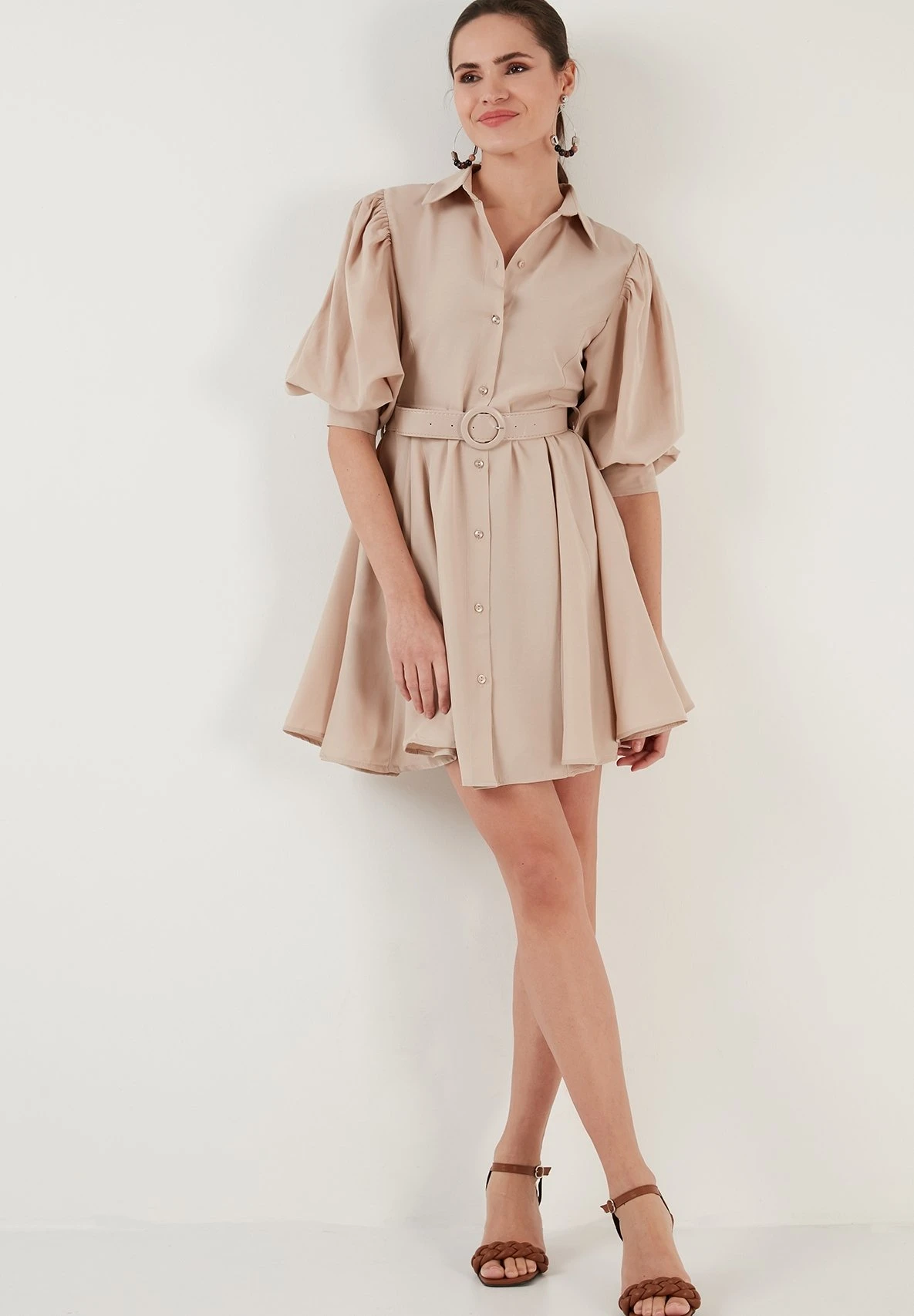 LELA Regular Fit - Blousejurk - Stone - Afbeelding 2