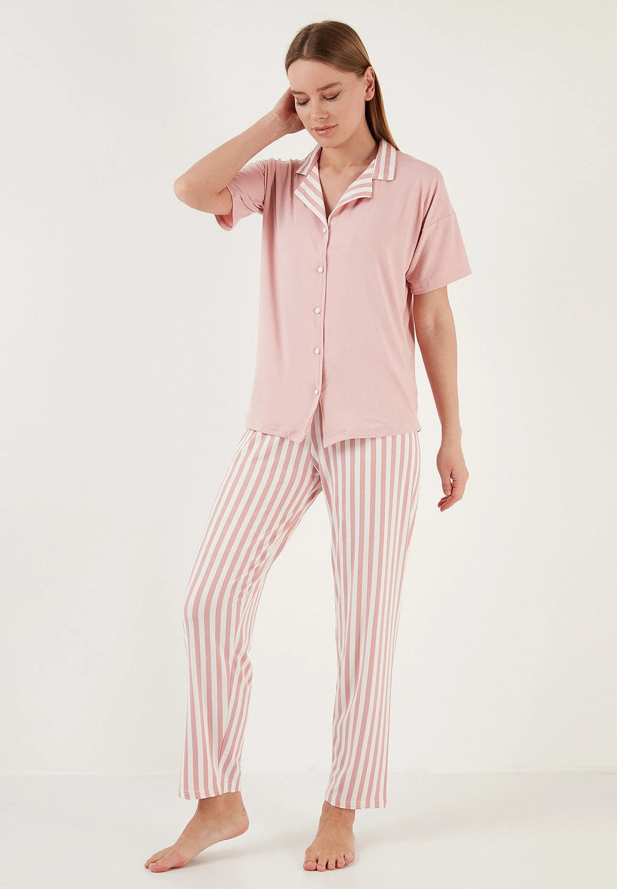 LELA Set Regular Fit - Pyjama - Powder Pink - Afbeelding 2