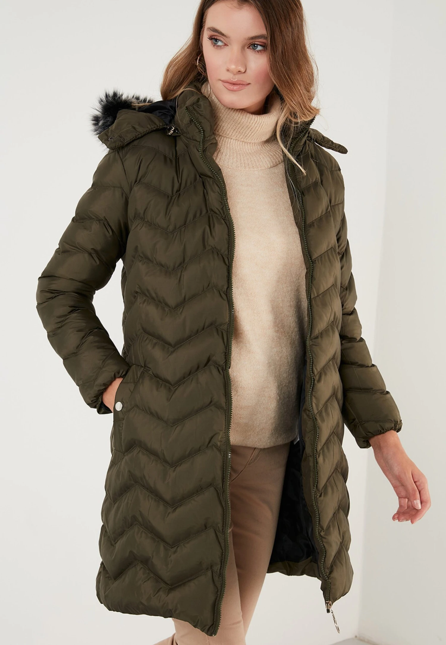 LELA Regular Fit - Winterjas - Light Khaki - Afbeelding 3