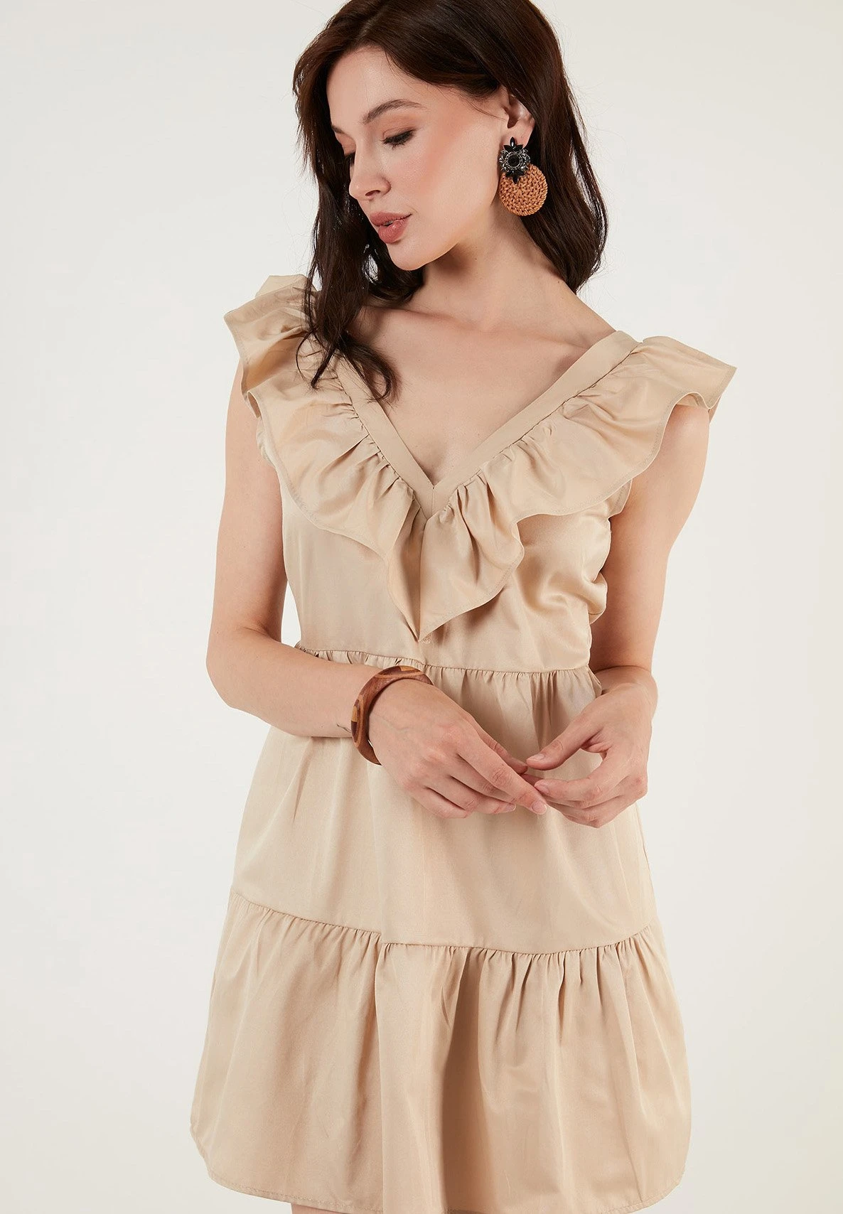LELA Regular Fit - Jurk - Beige