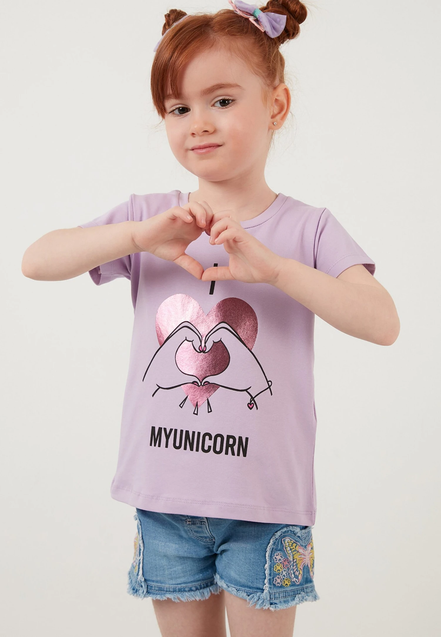 LELA Regular Fit - T-Shirt Print - Lilac - Afbeelding 4