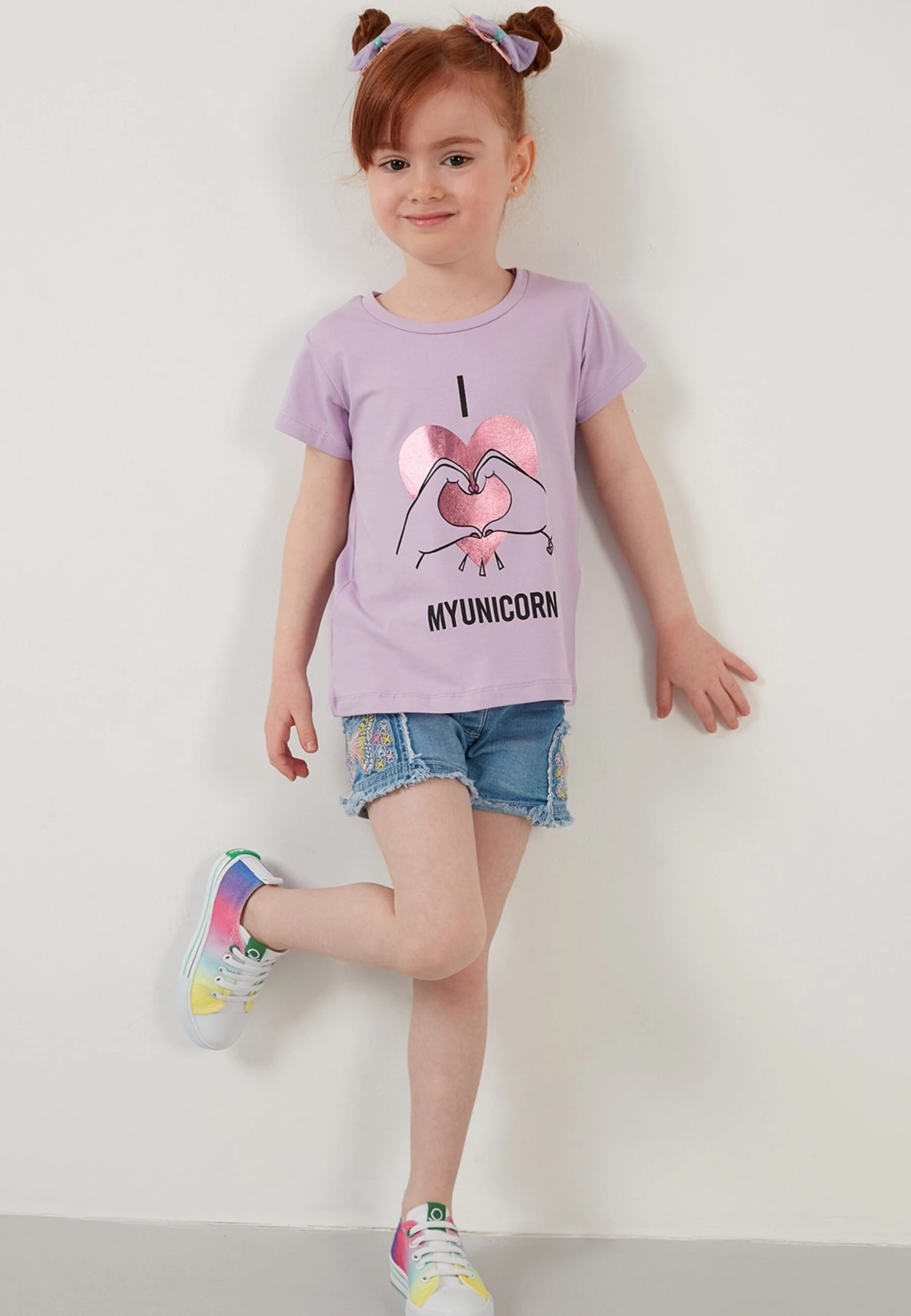 LELA Regular Fit - T-Shirt Print - Lilac - Afbeelding 7