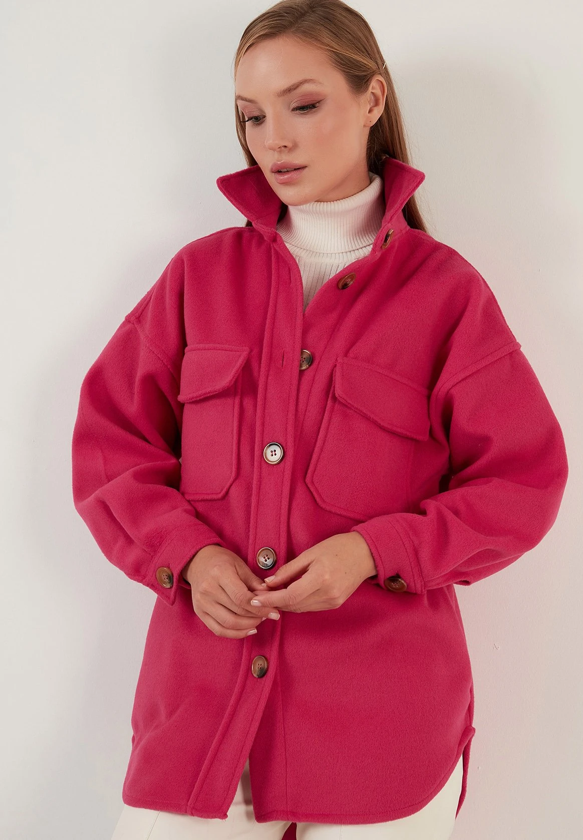 LELA Loose Fit - Lichte Jas - Fuchsia - Afbeelding 5