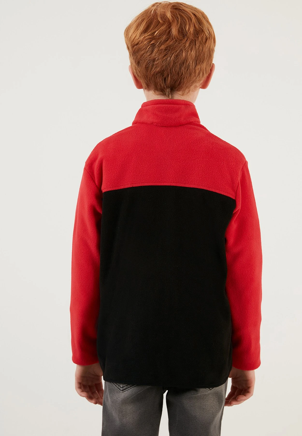 LELA Regular Fit - Sweater Met Rits - Red Black - Afbeelding 3