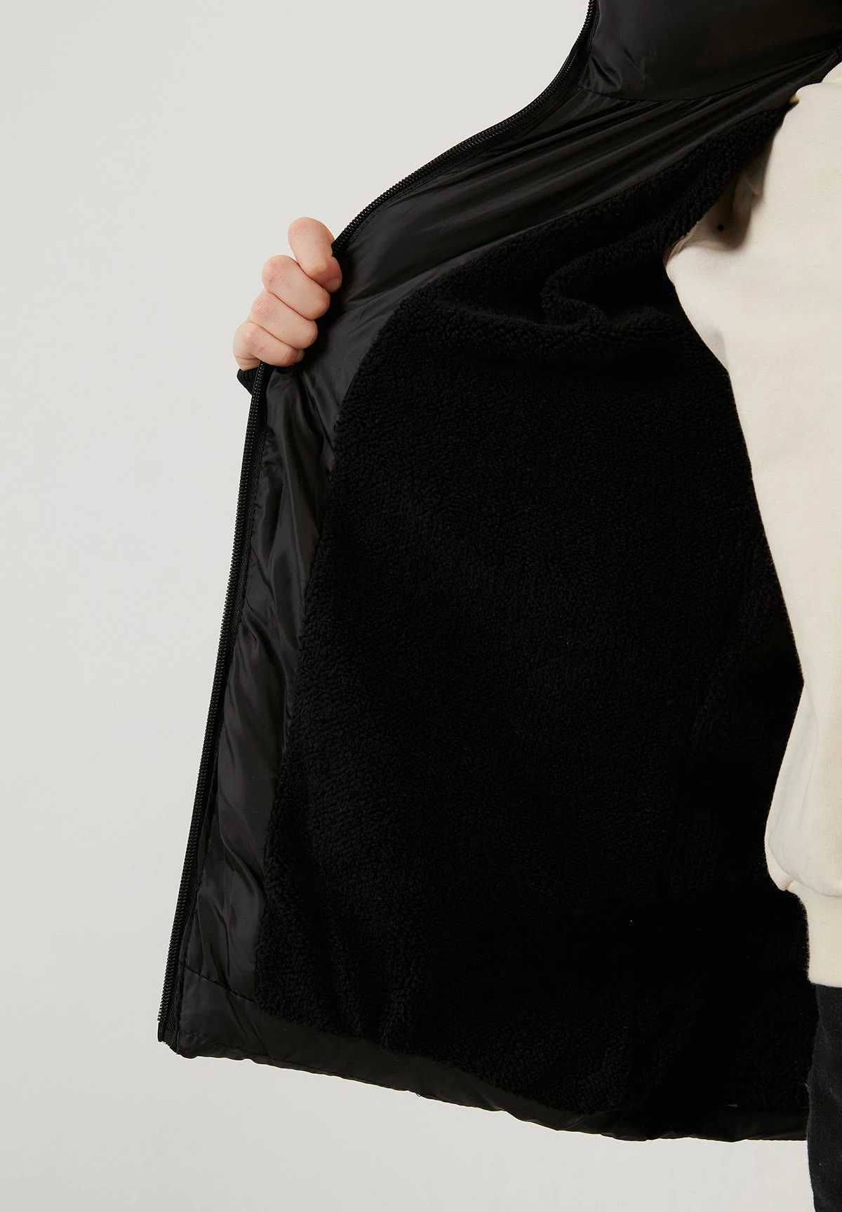 LELA Removable Hooded Inflatable - Winterjas - Black-Stone Color-Black - Afbeelding 8