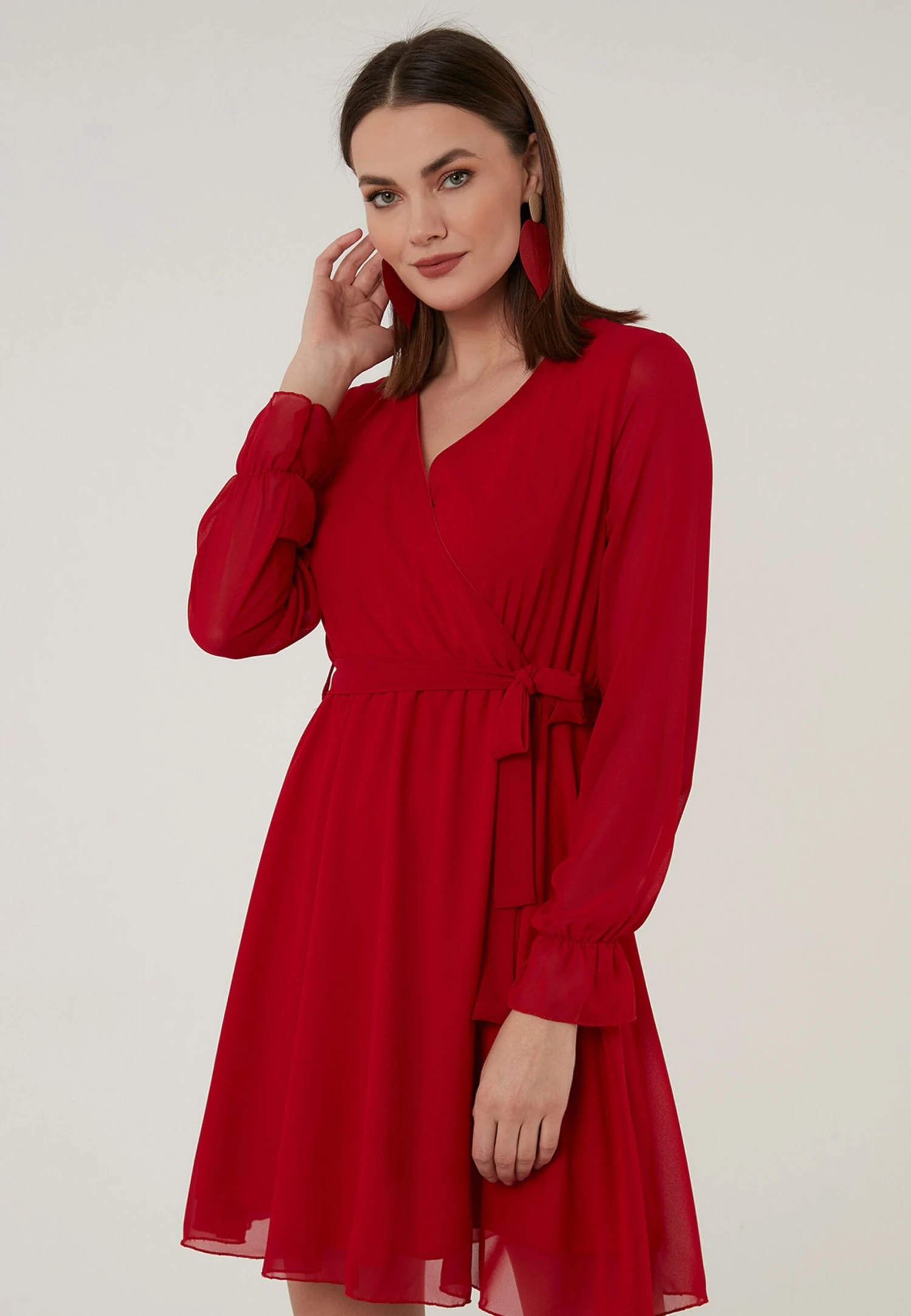 LELA Mini- Jurk - Red - Afbeelding 3