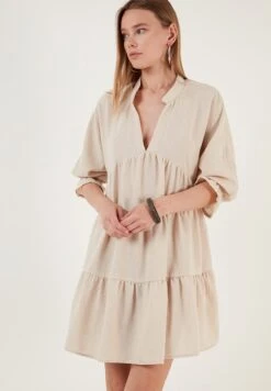 LELA Regular Fit - Jurk - Stone