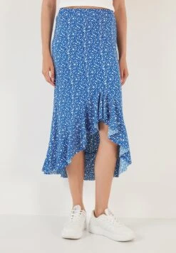 LELA Midi - A-Lijn Rok - Blue