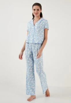 LELA Regular Fit Set - Pyjamabroek - Blue