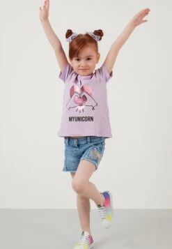 LELA Regular Fit - T-Shirt Print - Lilac