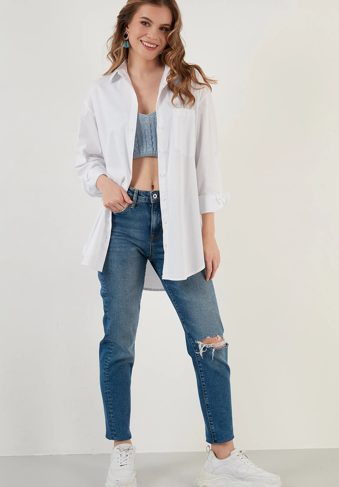 LELA Overhemdblouse - White - Afbeelding 2