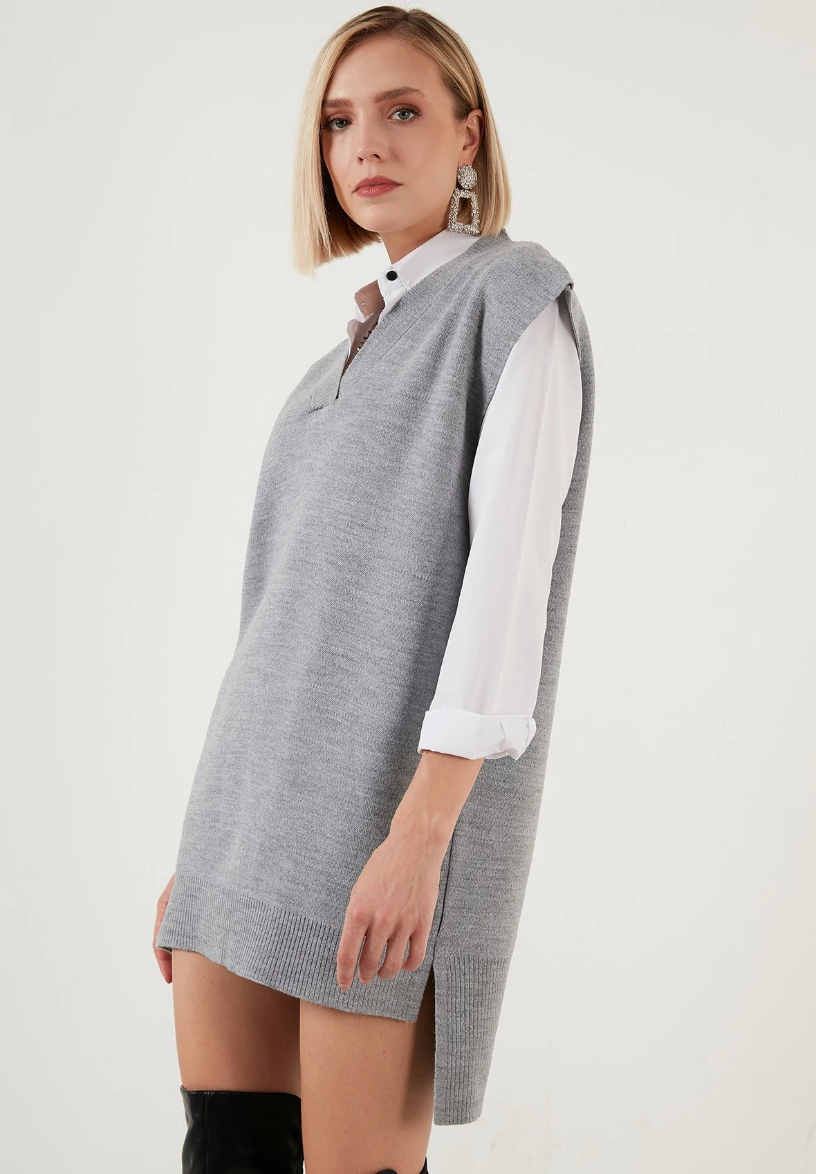 LELA T-Shirt Basic - Grey - Afbeelding 3