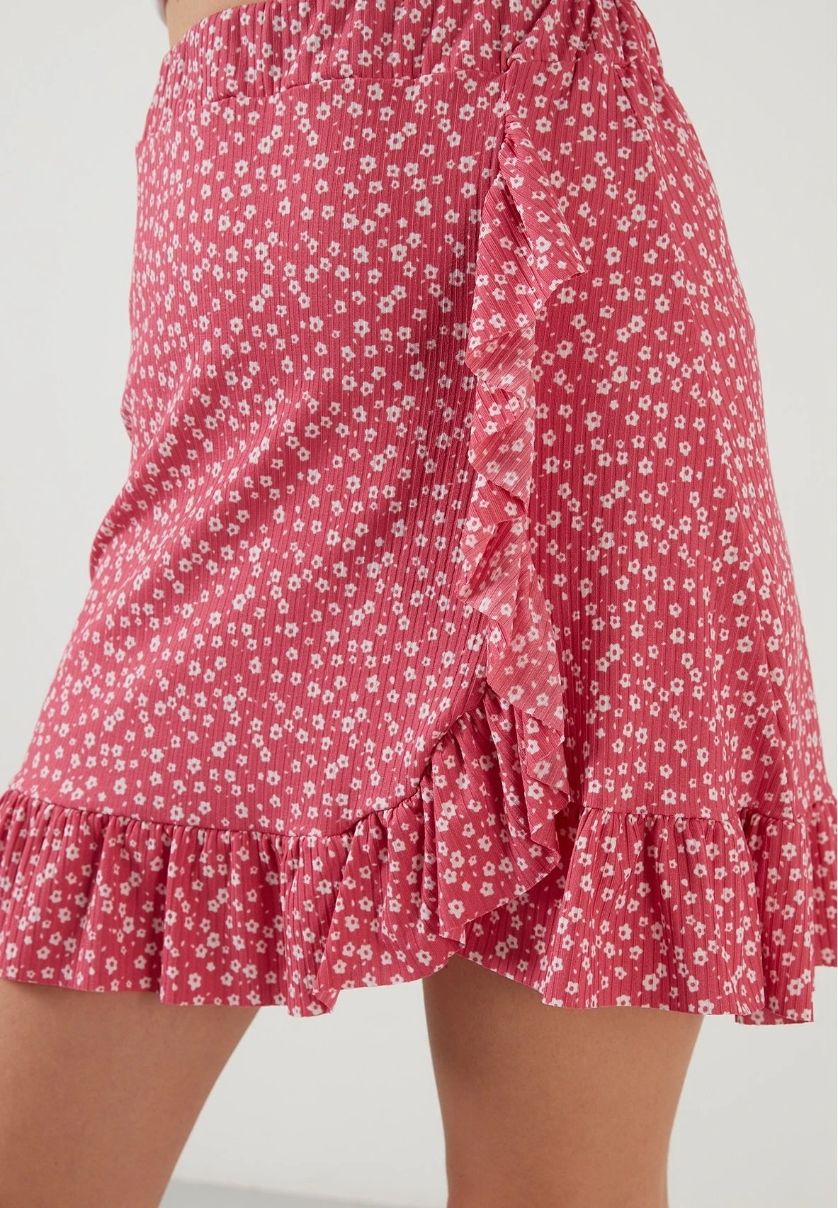 LELA High Waist - Wikkelrok - Fuchsia - Afbeelding 4