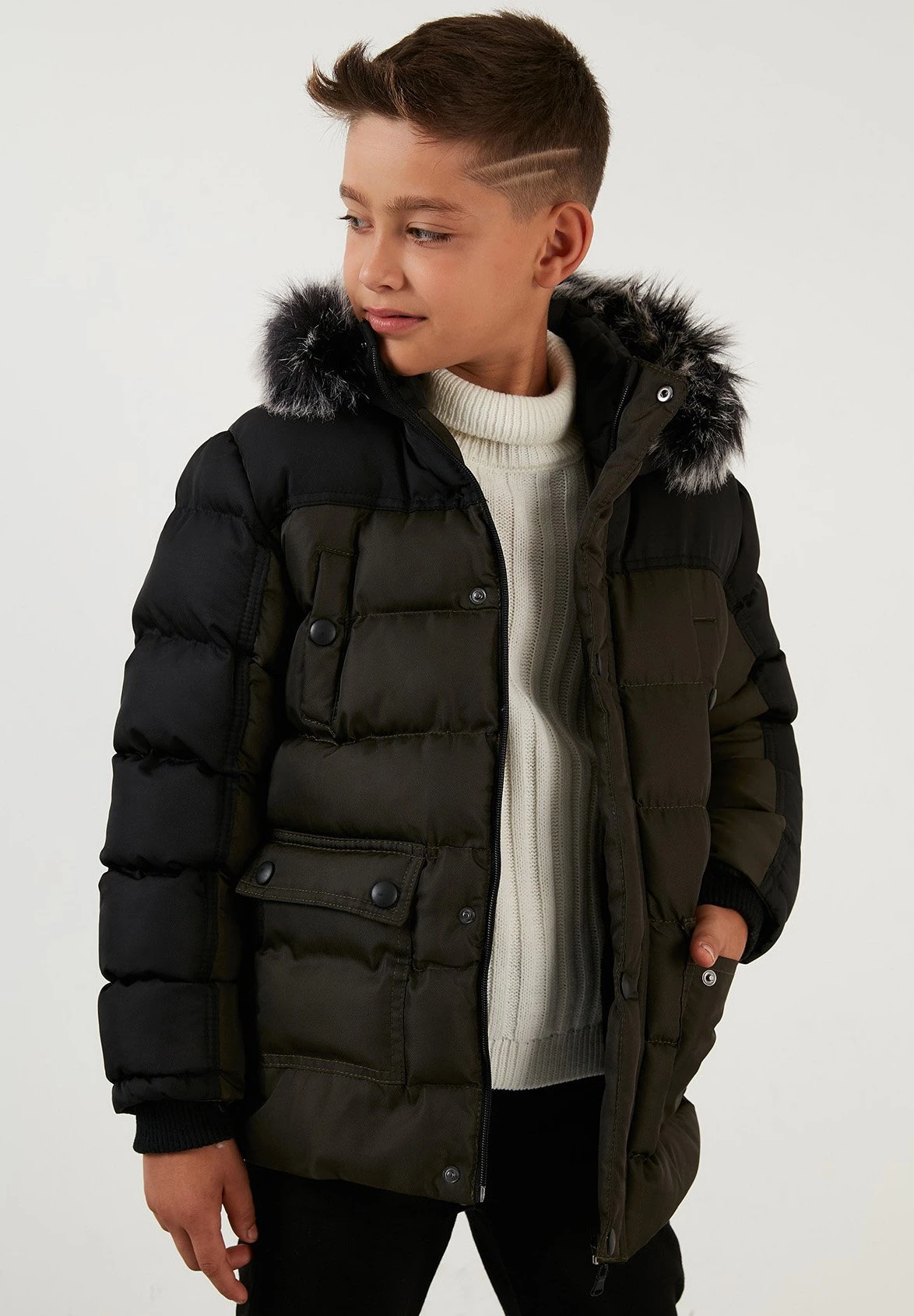 LELA Regular Fit - Winterjas - Black Khaki - Afbeelding 5