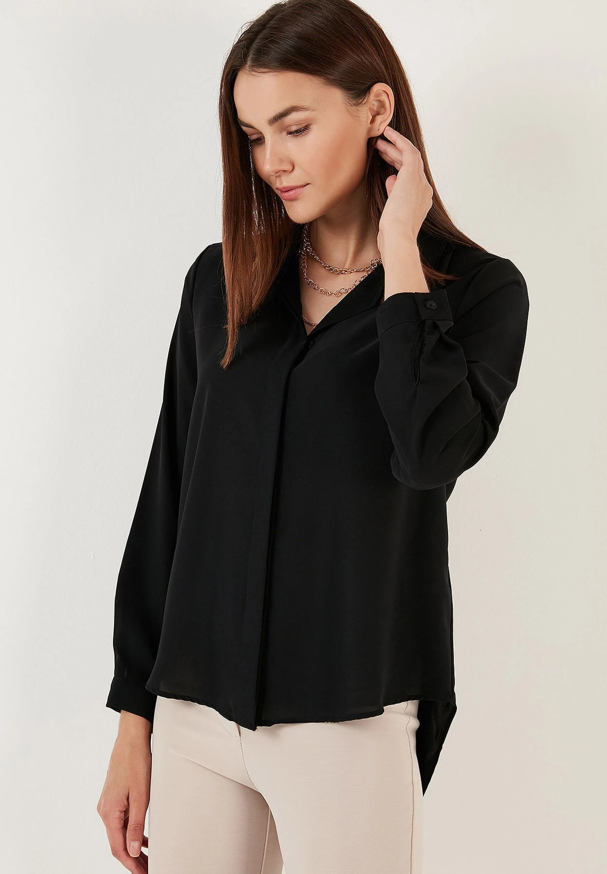 LELA Overhemdblouse - Black - Afbeelding 5