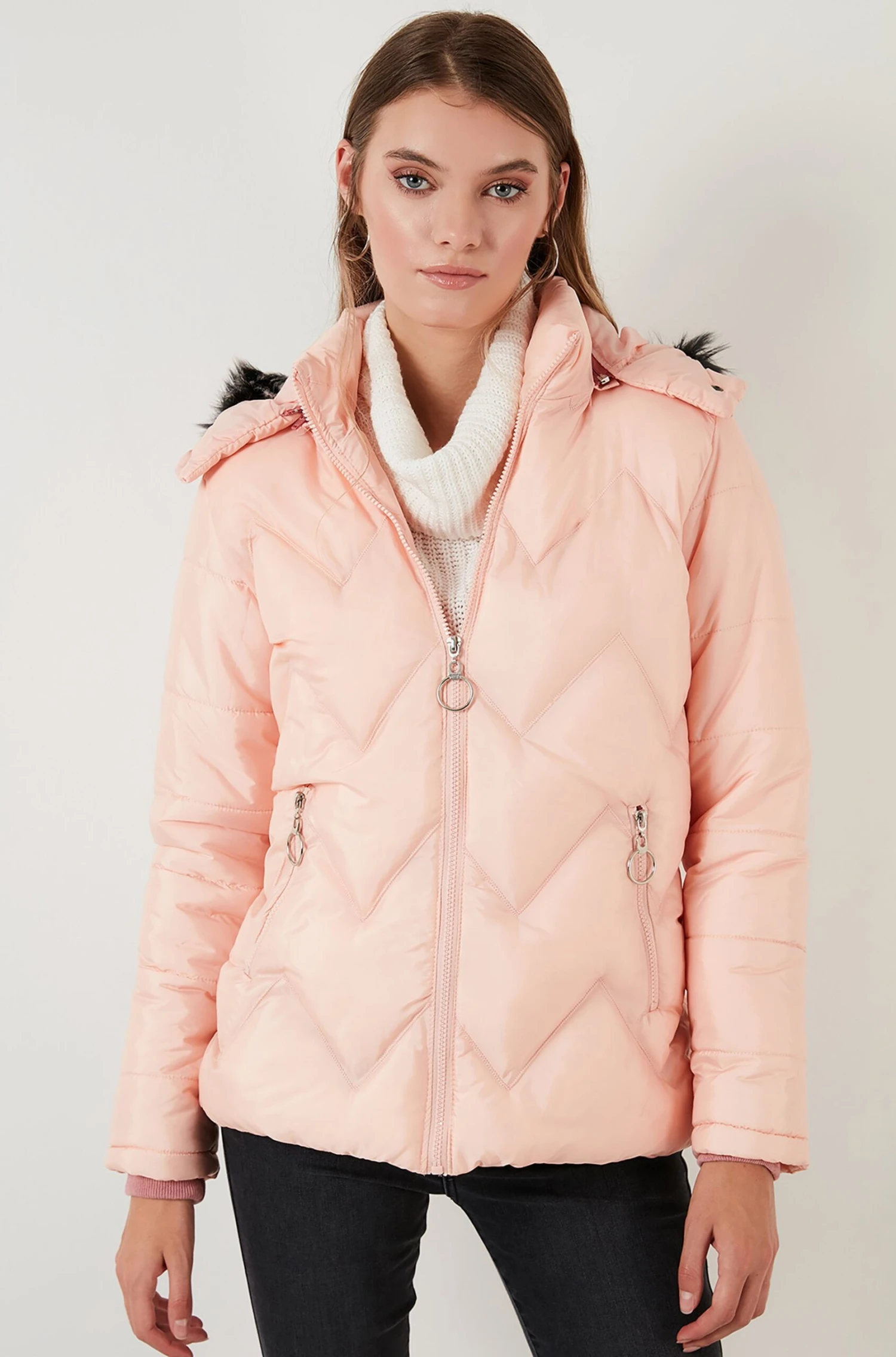 LELA Regular Fit - Winterjas - Powder Pink