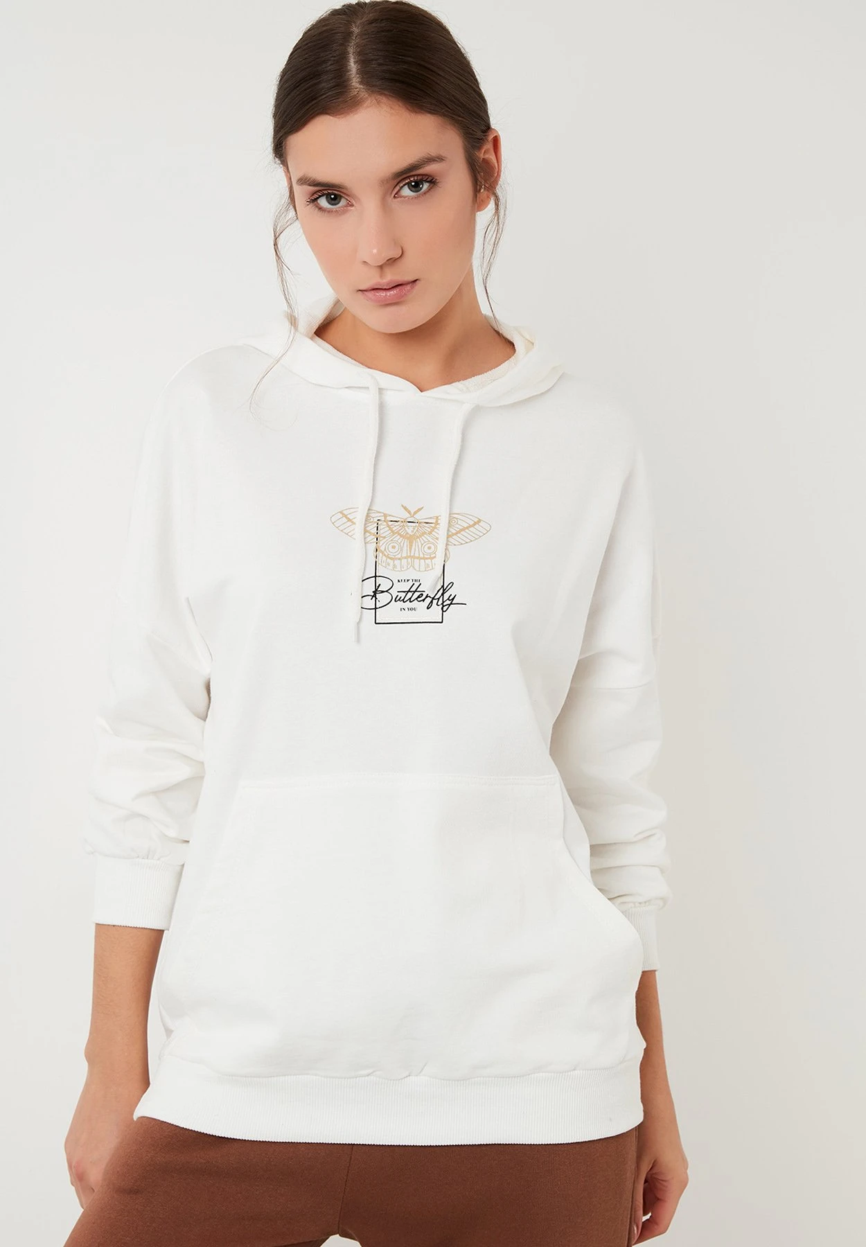 LELA Loose Fit - Hoodie - Ecru