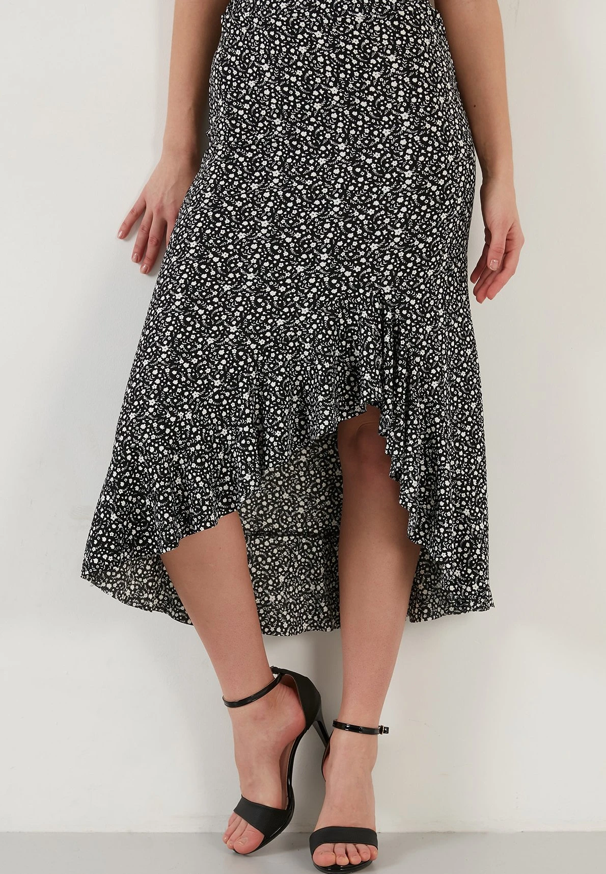 LELA Midi - A-Lijn Rok - Black