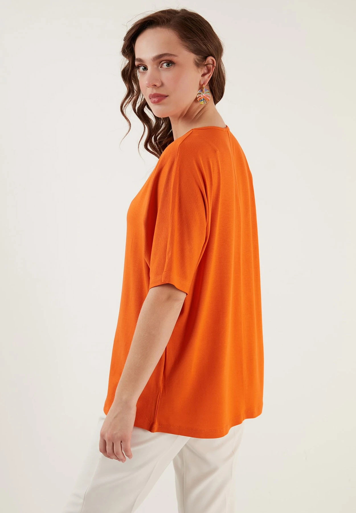 LELA Loose Fit - Blouse - Orange - Afbeelding 3