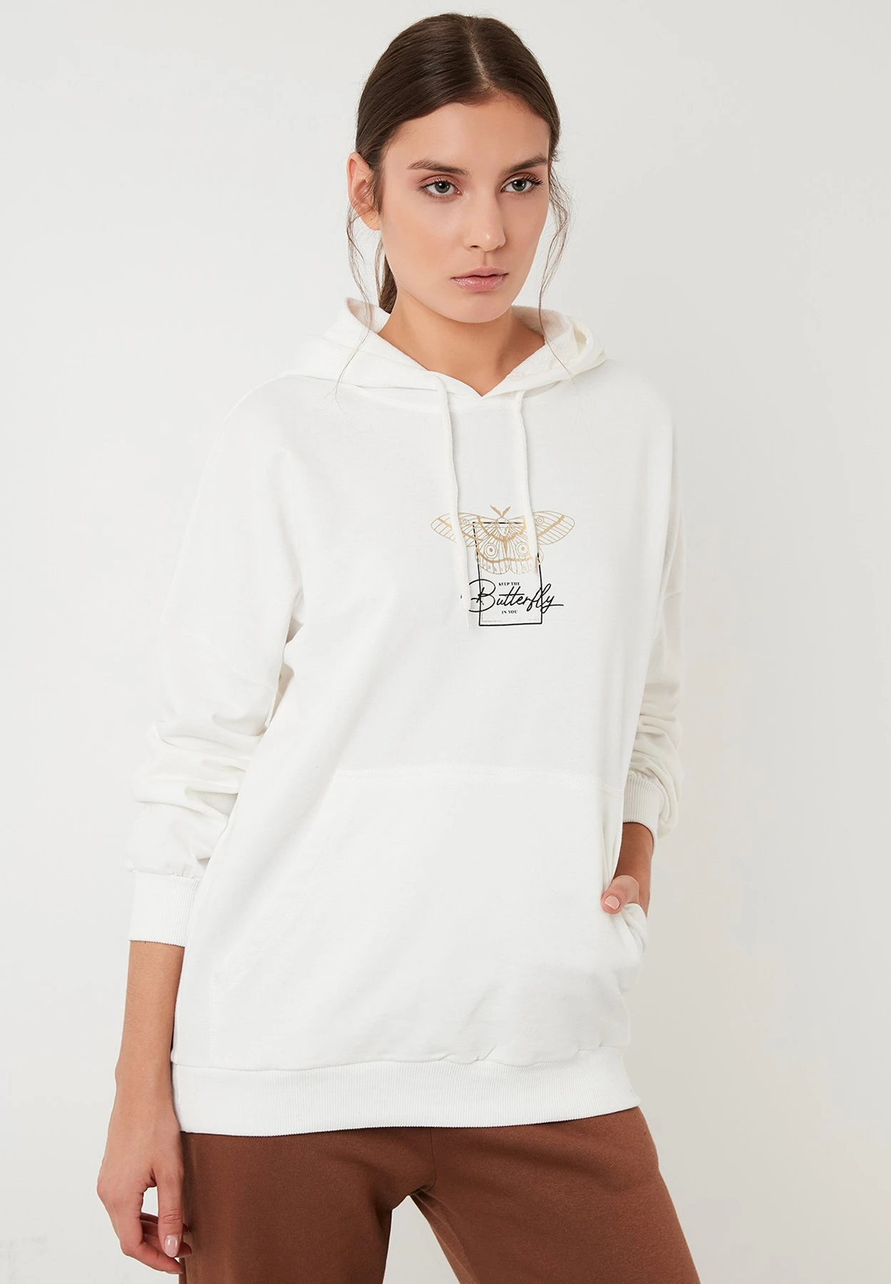 LELA Loose Fit - Hoodie - Ecru - Afbeelding 3