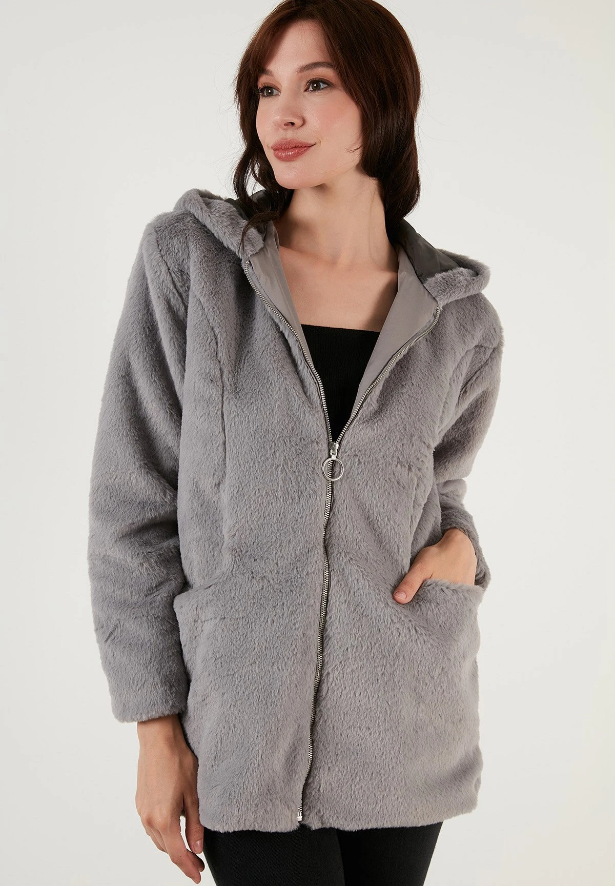LELA Regular Fit - Winterjas - Grey
