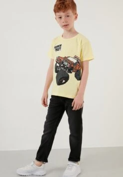 LELA Regular Fit - T-Shirt Print - Yellow