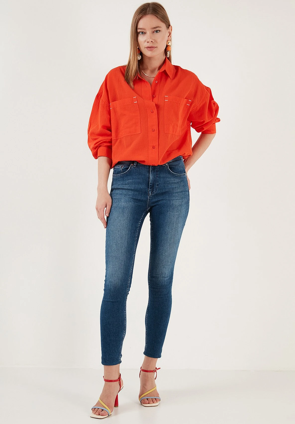 LELA Loose Fit - Overhemdblouse - Orange - Afbeelding 2