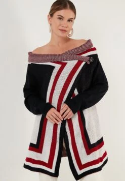 LELA Regular Fit - Vest - Dblue/Ecru/Red