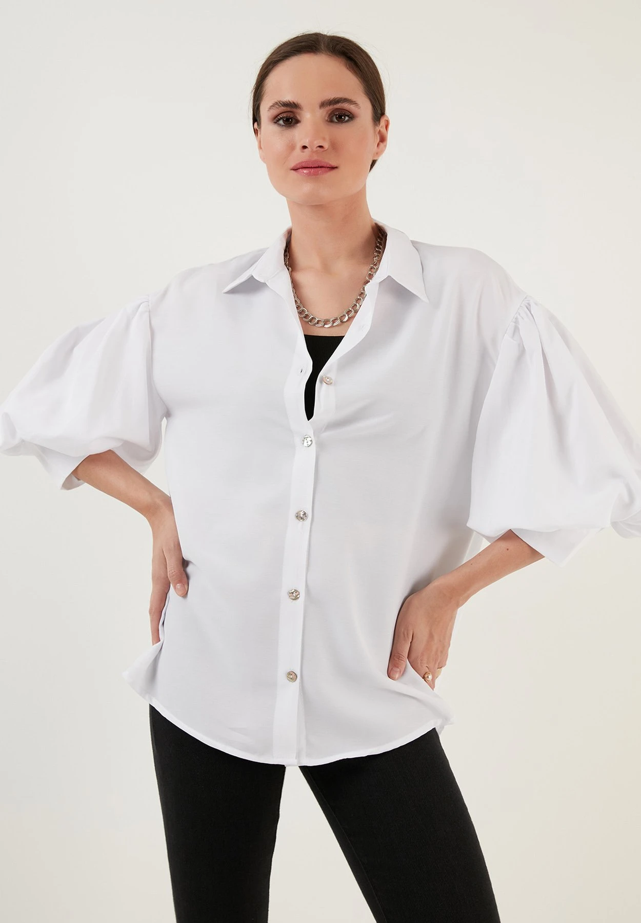 LELA Loose Fit - Overhemdblouse - White - Afbeelding 7