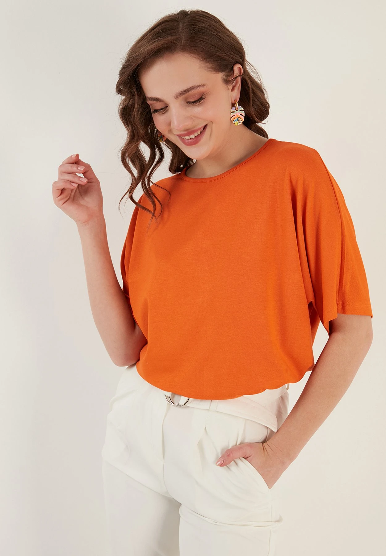 LELA Loose Fit - Blouse - Orange - Afbeelding 4