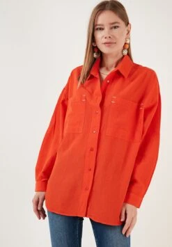 LELA Loose Fit - Overhemdblouse - Orange