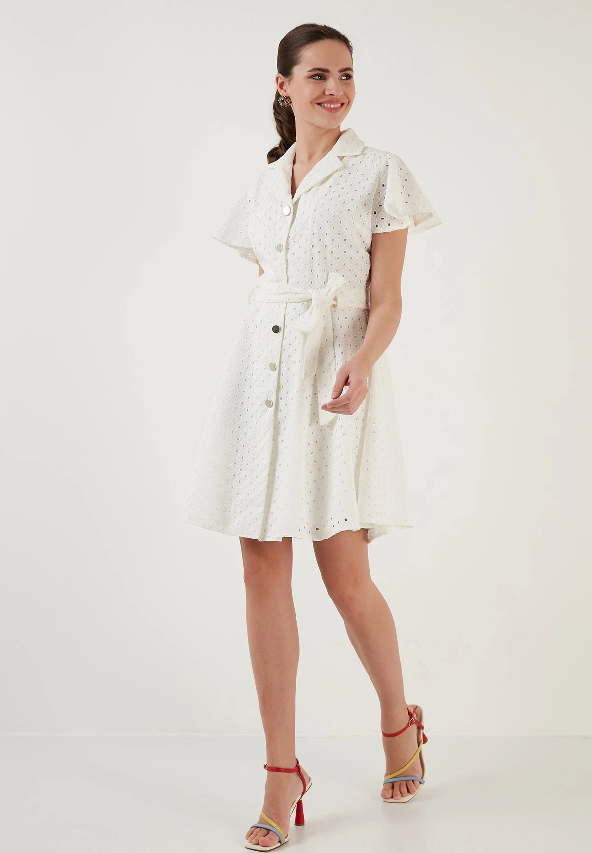 LELA Regular Fit - Blousejurk - Ecru - Afbeelding 4